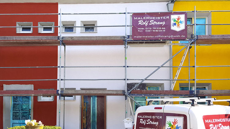 Hausfassaden gestrichen vom Malerbetrieb Strang - Düsseldorf